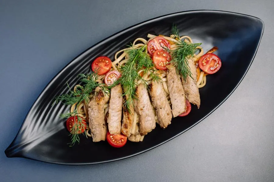 Лапша пшеничная с говядиной в терияки